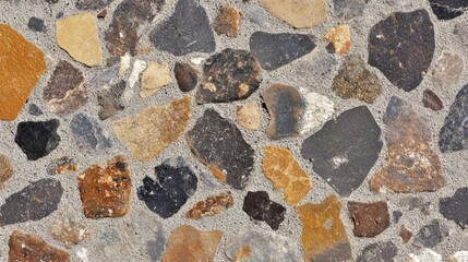 Aufkleber - Close up of a textured stone mosaic surface.