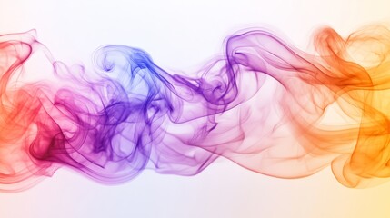Aufkleber - Abstract colorful smoke wave design.