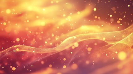 Poster - Abstract fiery orange and gold background with particles