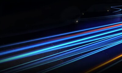 Poster - Business Technology Art Abstract Creative Light  Effects Visual Design