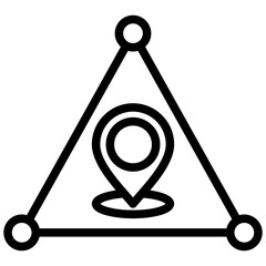 Poster - Triangulation Outline Icon