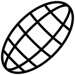 Poster - Ellipsoid Outline Icon