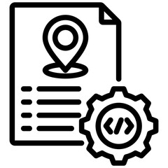 Poster - Geographic Information System Outline Icon