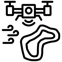 Poster - Aerial Survey Outline Icon