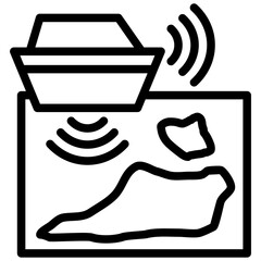 Poster - Hydrographic Survey Outline Icon