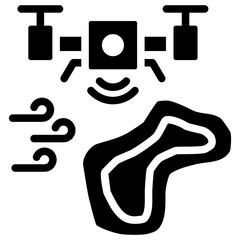 Poster - Aerial Survey Glyph Icon