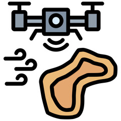 Poster - Aerial Survey Outline Color Icon