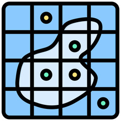Poster - Survey Grid Outline Color Icon