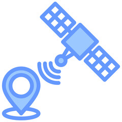 Poster - Global Positioning System Blue Icon