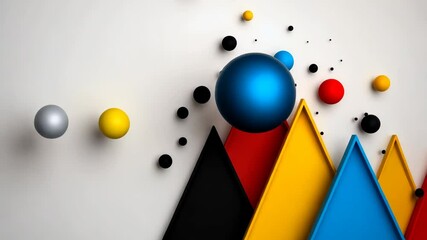 Poster - Colorful mountain range is displayed on a white background. The colors are bright and vibrant, creating a sense of energy and excitement. The mountain range is made up of triangles