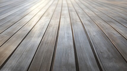 Poster - Gray wooden planks floor texture background