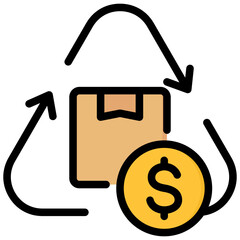 Aufkleber - Circular Economy Outline Color Icon