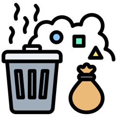 Aufkleber - Landfill Outline Color Icon