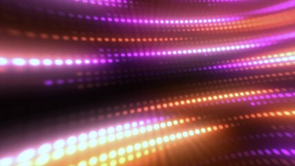 Poster - Vibrant light pattern in shades of purple, blue, and pink, forming a dynamic wave-like texture. Perfect for digital and futuristic visuals background, video in high quality 4k, motion design