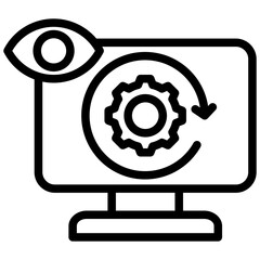 Poster - Monitor Outline Icon