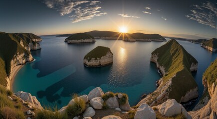 Wall Mural - Aerial photography of seascapes