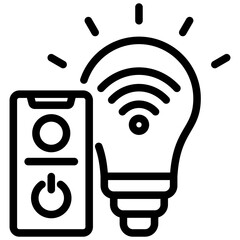 Poster - Smart Lighting Outline Icon