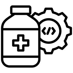 Poster - Medication Management System Outline Icon