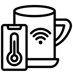 Aufkleber - Temperature Control Mug Outline Icon