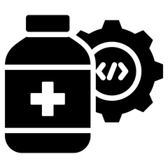 Poster - Medication Management System Glyph Icon