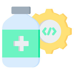 Poster - Medication Management System Flat Icon