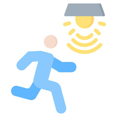 Poster - Motion Sensor Light Flat Icon