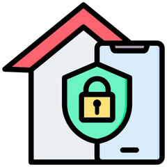Poster - Home Safety Device Outline Color Icon