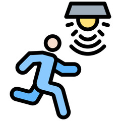 Poster - Motion Sensor Light Outline Color Icon