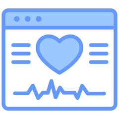 Aufkleber - Health Tracking Apps Blue Icon