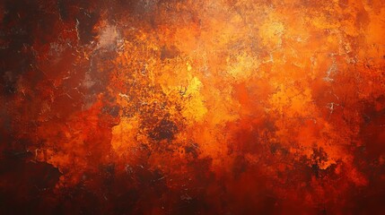 Poster - Abstract fiery orange and red background