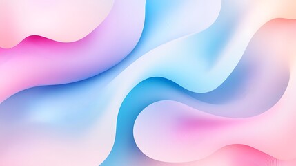 Aufkleber - Dreamy abstract art featuring pastel waves with Soft flowing colors create a calming beautiful aesthetic.