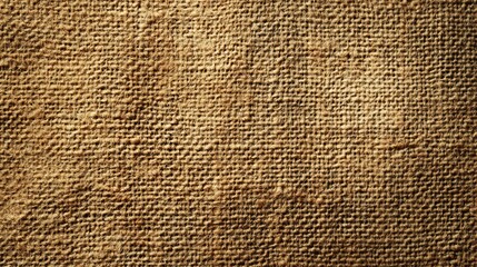 Aufkleber - Close up of burlap texture, rustic brown fabric background.