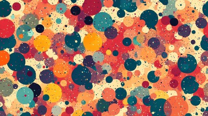 Poster - Abstract colorful circles pattern background