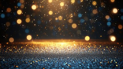 Wall Mural - A beautiful abstract background of glowing particles and stars.