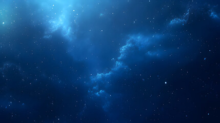 Wall Mural - Exploration of the cosmos showcasing deep blue hues and twinkling stars on a tranquil night. Generative AI