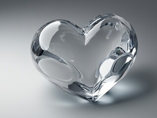 Aufkleber - Crystal Heart: A Symbol of Love and Purity