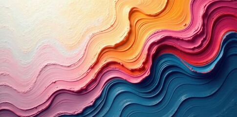 Wall Mural - abstract colorful waves of painted texture, a vibrant swirling design for artistic backgrounds and d