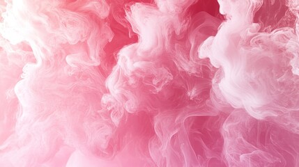 Poster - Abstract pink and white ink swirling in water. Beautiful background for design.