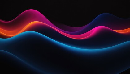 Poster - Wavy background gradient red and blue
5