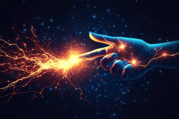 Poster - Digital Hand Transmitting Energy Through Space