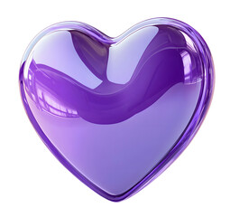 Wall Mural - PNG Glossy purple heart illustration