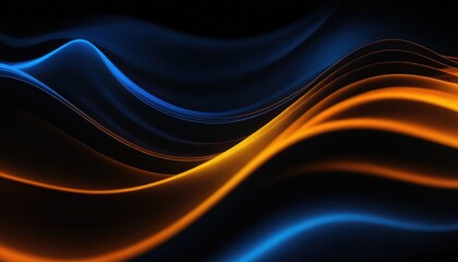 Poster - Abstract Background with Bright Stripes of Light in the Dark
4