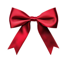 Wall Mural - Bright red satin bow perfect for gifts, decorations, or festive occasions