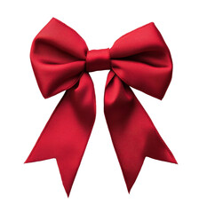 Wall Mural - Bright red satin bow ribbon perfect for gift wrapping and decoration