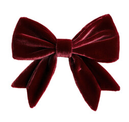 Wall Mural - Elegant burgundy velvet bow