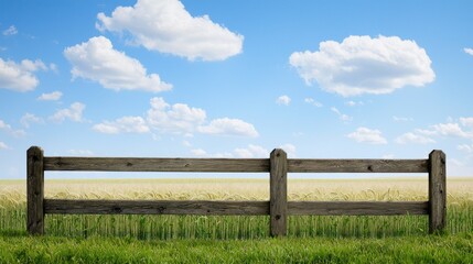 Poster - Rural Wooden Fence in Field