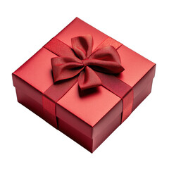 Wall Mural - The gift wrapped in bright red paper with a matching bow