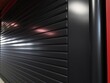 © Teepanun - black and red striped metal wall with shiny modern look, red stripe for contrast and pop of color, industrial, black, stripes