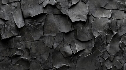 Poster - Abstract dark gray cracked texture background