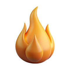 Poster - Cartoon flame/fire icon
